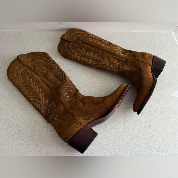 Tecovas The Abby Suede Western Boots Women’s Size 9.5 - Picture 4 of 7